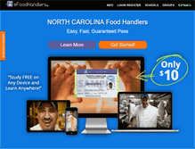 Tablet Screenshot of ncfoodhandlers.com